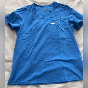 Figs Royal Blue Scrub Top